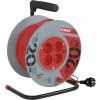 EMOS SK s.r.o. Predlžovací kábel na bubne 20 m / 4 zásuvky / červený / PVC / 230 V / 1 mm2 - P19420