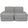 MeowBaby® Churros detská pohovka Basic, Moon Dust Grey