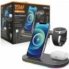 Aligator Stanica Smart Station S s bezdrôtovým nabíjaním 3v1, 15W AS04BK