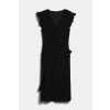 ŠATY KARL LAGERFELD RUFFLE JERSEY DRESS BLACK