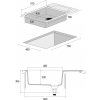 CONCEPT Granitový dřez s odkapem DG05L60bc Linea ČERNÝ