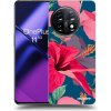 Picasee silikónový čierny obal pre OnePlus 11 5G - Hibiscus