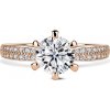 Florence Side Stones | Zásnubný prsteň so stredovým kameňom 1.000ct, ružové zlato, s diamantmi 56