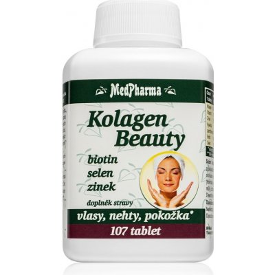 MedPharma Kolagen Beauty biotin, selen, zinok tablety pre krásne vlasy, pleť a nechty 107 tbl