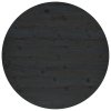 Vidaxl Stolová doska čierna Ø90x2,5 cm masívna borovica