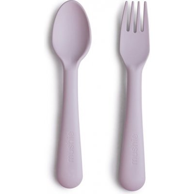 Mushie Fork and Spoon Set príbor Soft Lilac 2 ks
