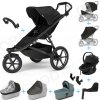 Set 10v1 Thule Urban Glide 3 Black s magnetickou sponou + madlo + vanička Mid Blue + pláštenky a moskytiéry Thule + Autosedačka Thule Maple Black s ISOFIX základňou Thule Alfi a adaptéry
