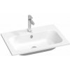 Ravak Chrome Slim nábytkové kompozitné umývadlo 70x49cm otvor pre bat,prepad,Biele+Cleaner XJG01170001