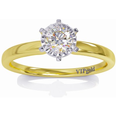 VIPgold Zásnubný prsteň s briliantmi v žltom zlate R330 63800z