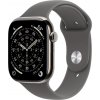 Apple Watch Series 11 GPS + Cellular 46mm Natural Titanium Case with Stone Grey Sport Band - S/M