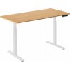AlzaErgo Table ET2 biely + doska 120×80 cm bambusová zaoblená