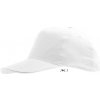 SOL'S | Sunny Kids, Detská 5 panelová šiltovka, biela