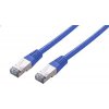 Kabel C-TECH patchcord Cat5e, FTP, modrý, 0,25m CB-PP5F-025B