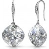 Royal Fashion Postriebrené náušnice Swarovski DES0253-WT-WG