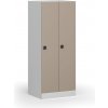 Šatníková skrinka S1 znížená, 2 oddiely, 1500 x 600 x 500 mm, demont, kódový zámok, béžové dvere