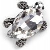 Brošňa s brúsenými kamienkami korytnačka mini - 1 ks 1 crystal