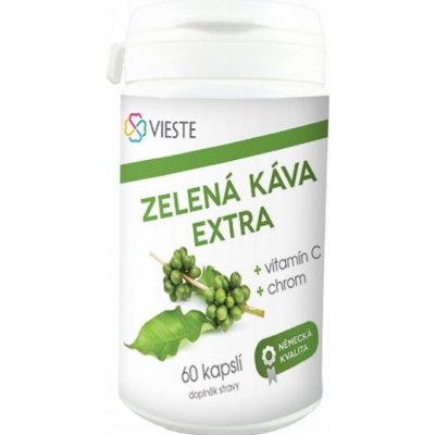 Vieste Zelená káva extra s chromem a vitamínem C 60 kapsúl