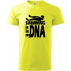 Swimming is in my DNA - Klasické pánske tričko vyššej gramáže - L ( Neonová žltá )
