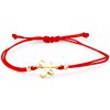 MYRO Červený náramok na šnúrke Motýľ