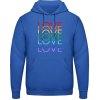 AWDis mikina Dúhový dizajn Love, Love, Love Blu reale