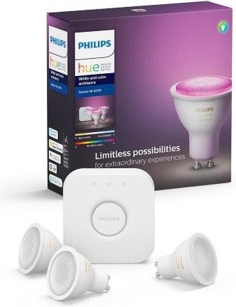 Philips Hue White and Color Ambience žiarovky GU10 5.7W 3-set + HUE Bridge BlueTooth