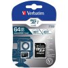 Verbatim pamäťová karta Micro Secure Digital Card Pro U3, 64GB, micro SDXC, 47042, UHS-I U1 (Class 10), s adaptérom