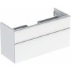 GEBERIT KÚPEĽNE Skrinka pod umývadlo iCon, s 2 zásuvkami, 118.4cm, 61.5cm, 47.6cm, biele, chróm, 502.306.01.2