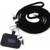 Karl Lagerfeld Universal Crossbody Popruh Cord and Ikonik Pins Black