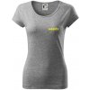 Hasiči názov samostatný - Dámske tričko Pure - 2XL ( Tmavosivý melír )