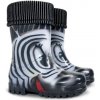 Detské zateplené farebné gumáky Demar TWISTER LUX PRINT 0038/0039 S zebra Veľkosť: 28/29
