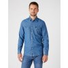 Pánska riflová košeľa WRANGLER W5F25K14V LS WESTERN SHIRT MID STONE Veľkosť: XL