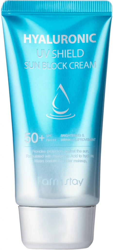 Farmstay Hyaluronic UV Shield Sun Block Cream ochranný pleťový krém s kyselinou hyalurónovou SPF 50+ 70 g