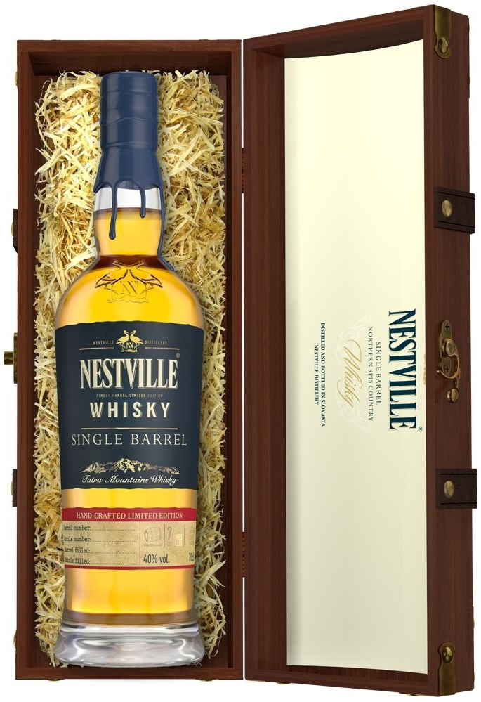 Nestville Whisky Single Barrel 40% 0,7 l (drevené balenie)