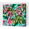 Vymalujsisam.sk Maľovanie podľa čísiel - Ružové plameniaky Veľkosť: 50x50cm, Rám: Na plastovej doske
