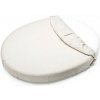Petite&Mars Napínacia plachta nepremokavá do oválnej postieľky Soft Dream Oval White 84x50