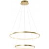 Just Light Závesné LED svietidlo Circle, 41W, 5330lm, zlatá, pr. 50 cm