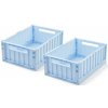LIEWOOD úložné boxy M Weston Pure Sky 2 kusy