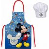 Euroswan Detská chlapčenská zástera s kuchárskou čiapkou Mickey Mouse Disney Junior Clubhouse