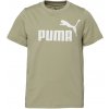 Chlapčenské tričko Puma, ESSENTIALS N0. 1 LOGO TEE B khaki,biela 140