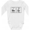 Beer - periodická tabuľka - Body dojčenské s dlhým rukávom - Dlhý r. do 3 mes ( Biela )