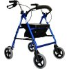 Mobilex Chodítko štvorkolesové skladacie (s odklopným sedadlom, s úložnou kapsou, s brzdami, 1 ks)