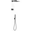 Tres Shower Technology sprchová súprava podomietková s termostatom s dažďovou sprchou čierna 09288563NM