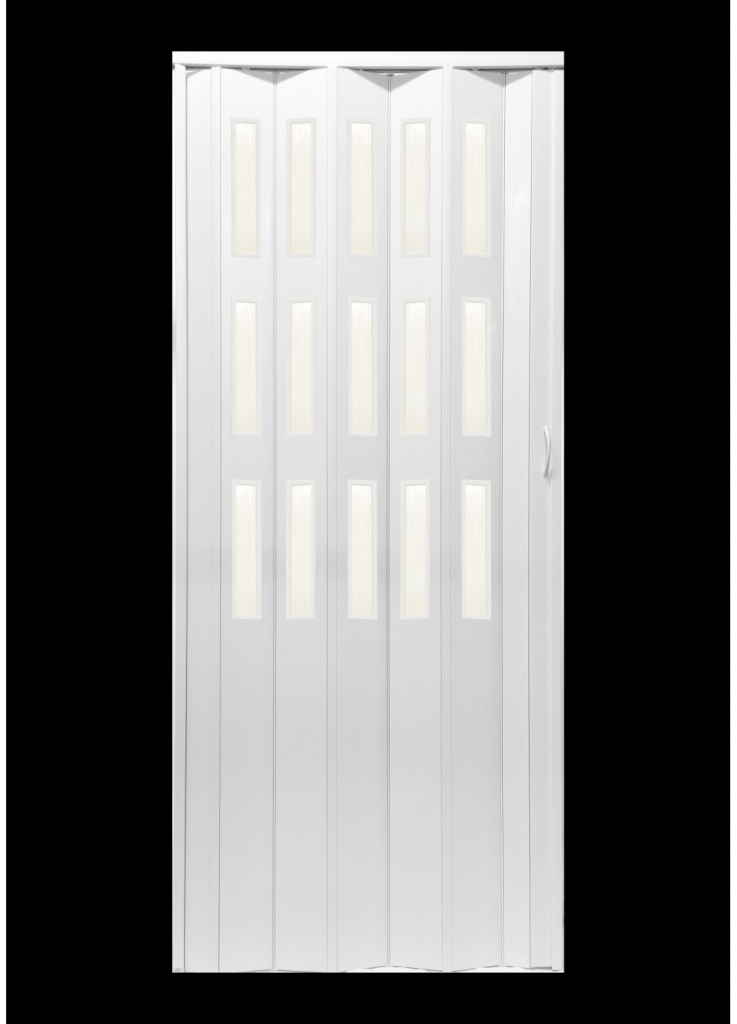 Hopa zhrňovacie dvere Dora presklené biele 74 x 200 cm