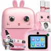 Mini termálna tlačiareň na fotky ružová s fotoaparátom 48Mpx