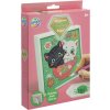 Moxy diamantové maľovanie na ráme mačičky 15 × 15 cm