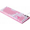 Mechanická klávesnica DSJ ružová s LED podsvietením USB