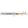 Karnasch 3062560010002004 | Tvrdokovová Micro-stopková fréza, zaoblené ostrie 0,1/0,02x0,4-45x4 mm