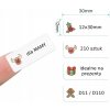 Termické etikety Nálepky 12x30 mm 210ks do tlačiarne NIIMBOT PRE DARČEKY