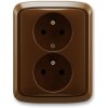 ABB, s.r.o. Tango - 5512A-2349 H - Zásuvka dvojnásobná; hnedá