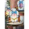 Clayre & Eef Stolová lampa Tiffany v neobvyklom tvare Tafien - 30*4*25 cm - Clayre & Eef